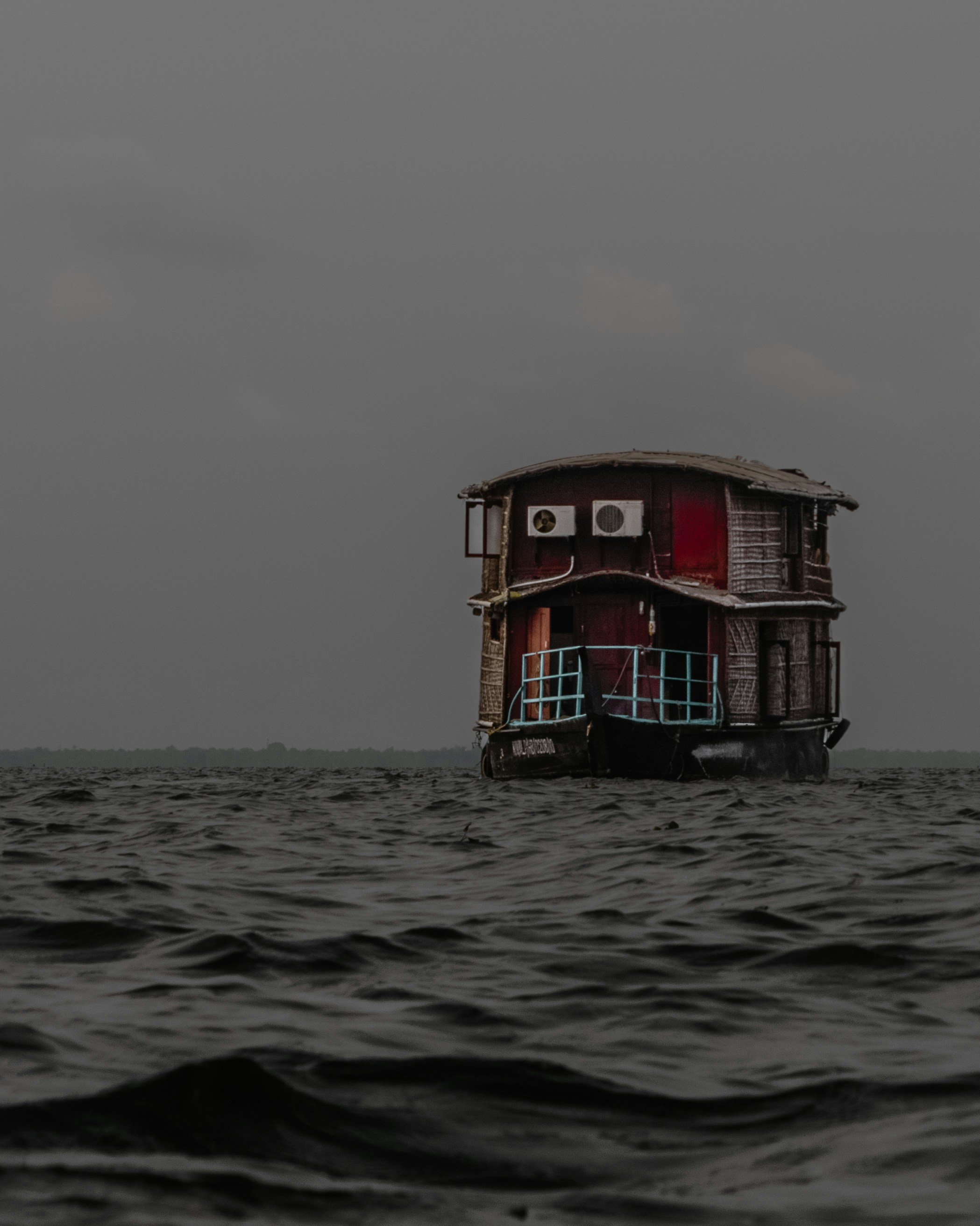 Aerial view of Alleppey backwaters